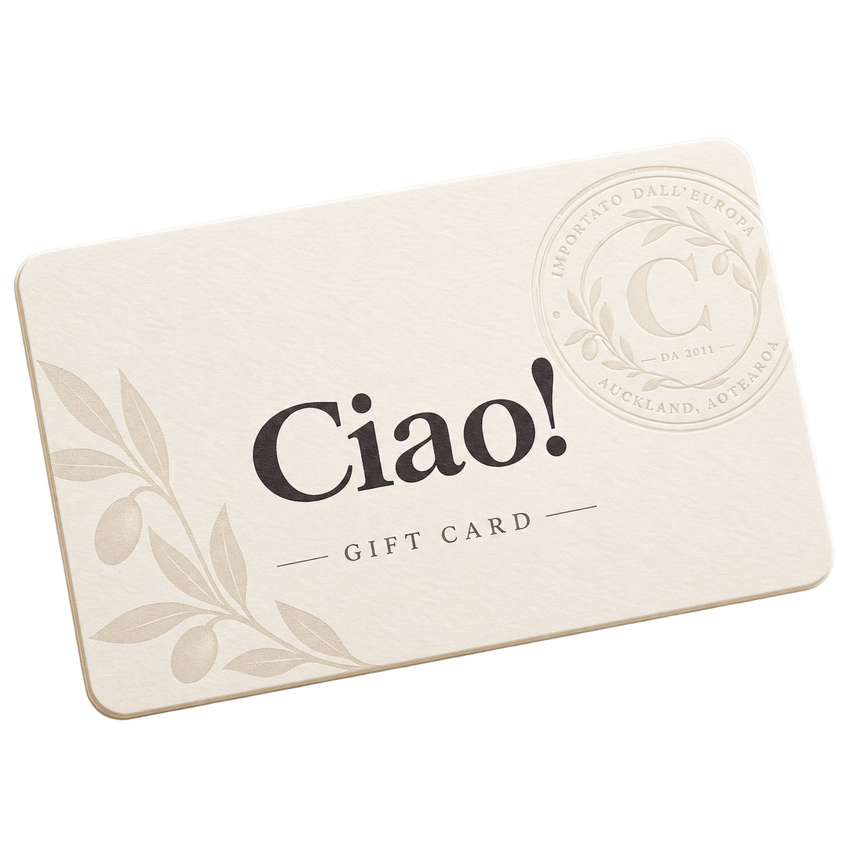 ciao! gift card